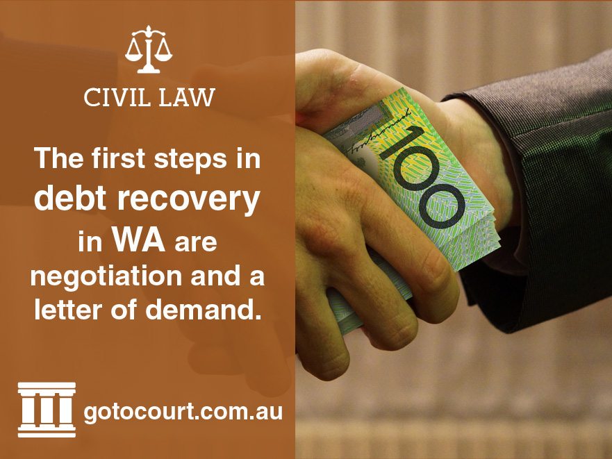 Recovering a debt in Western Australia
