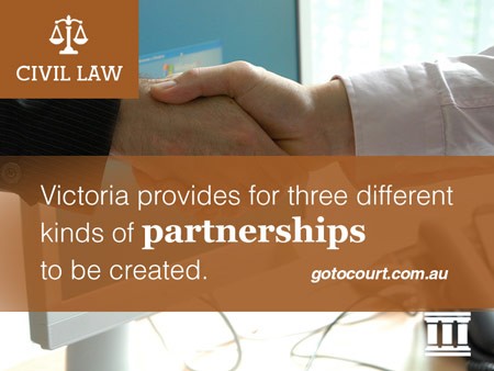 Victoria provides for three different kinds of partnerships to be created.