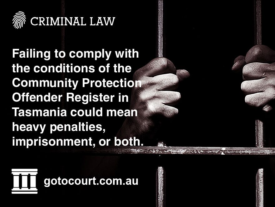 Sex Offenders Register or Community Protection Register in Tasmania