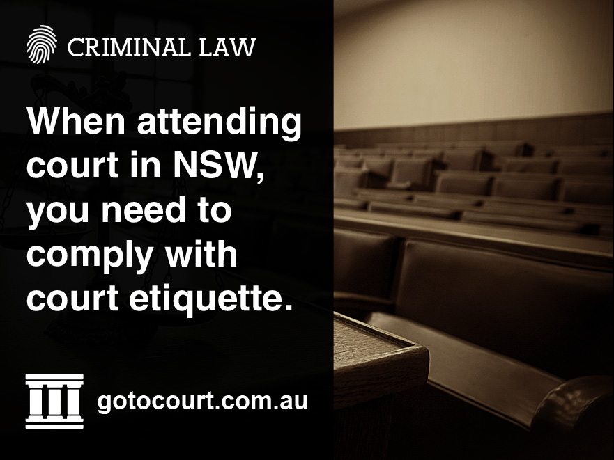 Court Etiquette in NSW