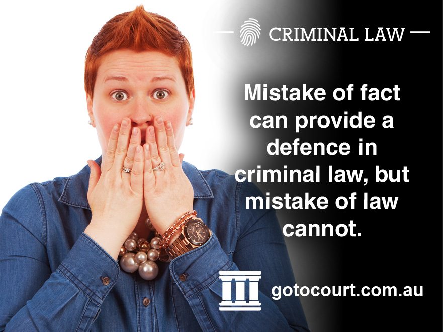 Mistake as a defence in criminal law in Queensland
