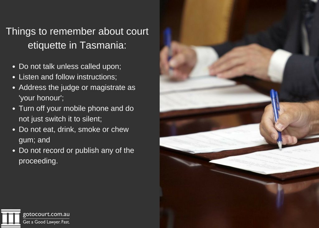 Court Etiquette in Tasmania