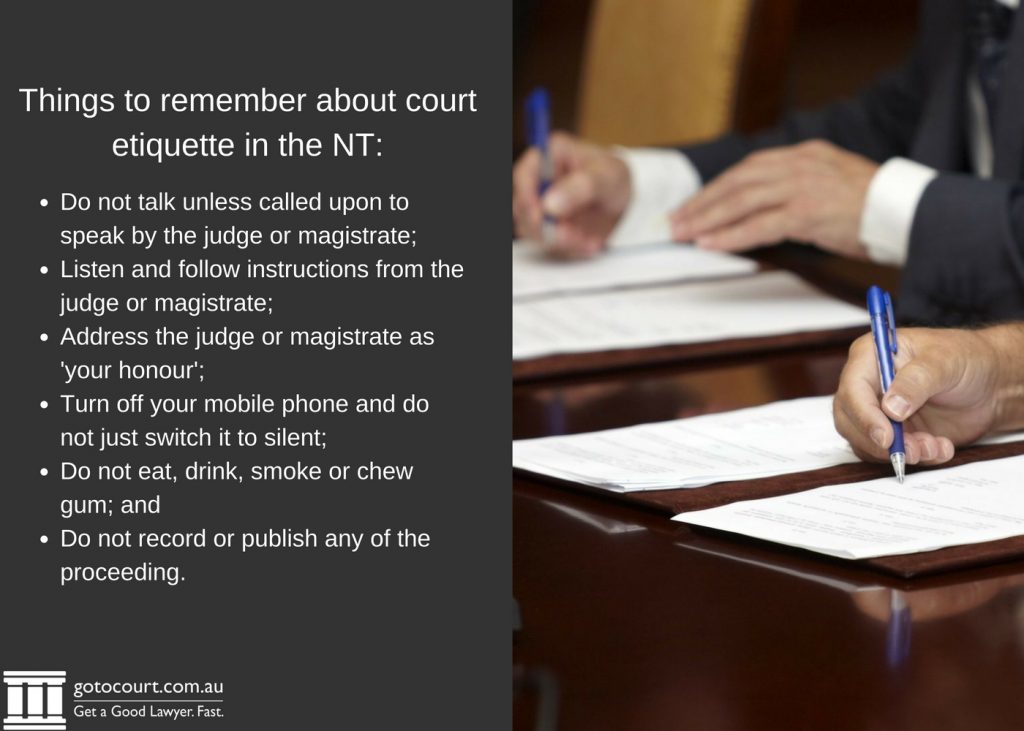 Court Etiquette in the NT