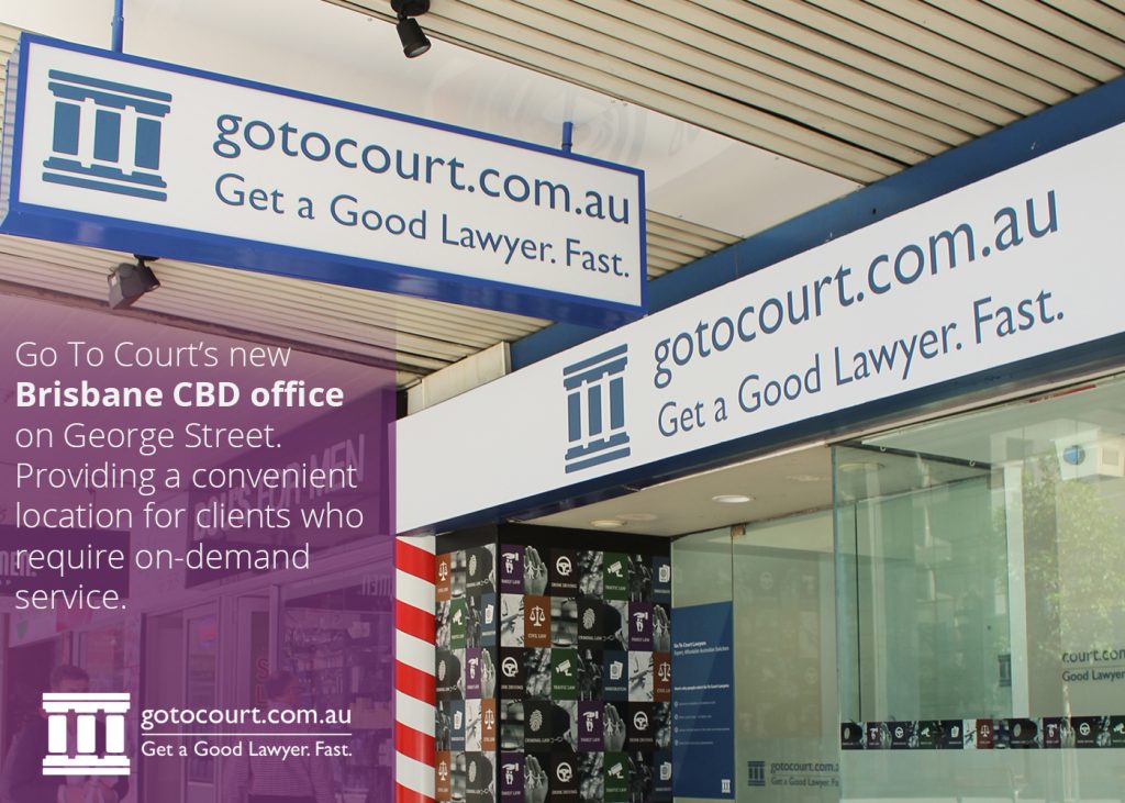 Go To Court's new Brisbane CBD office on George Street. Providing a convenient location for clients who require on-demand.