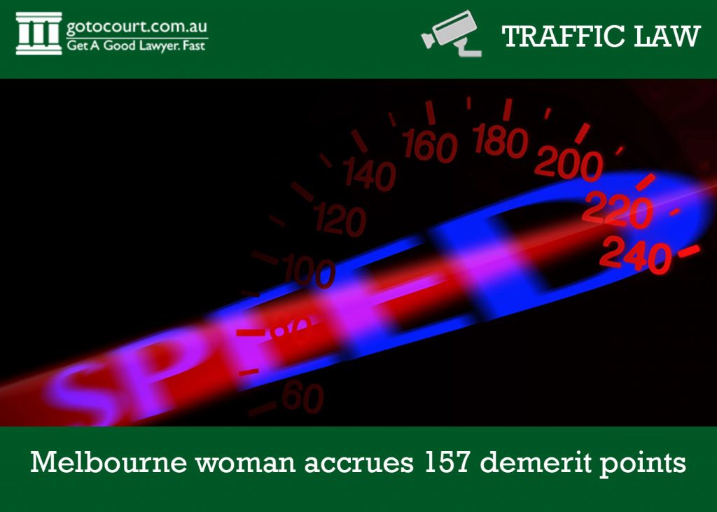 Melbourne woman faces court with 157 demerit points and charges of driving whilst suspended