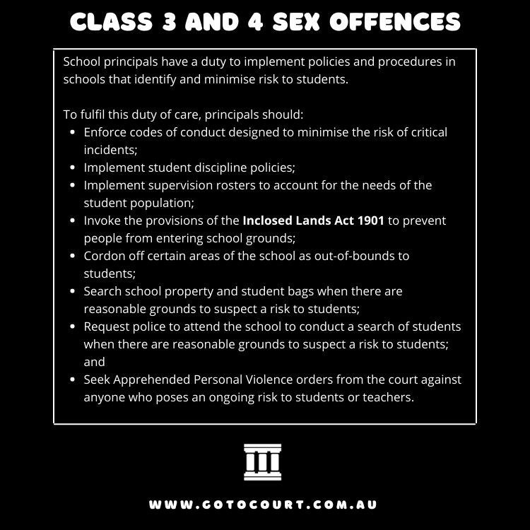 Class 3 and 4 sex offences - Go To Court