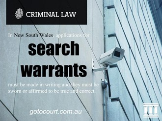 Application for a Search Warrant New South Wales