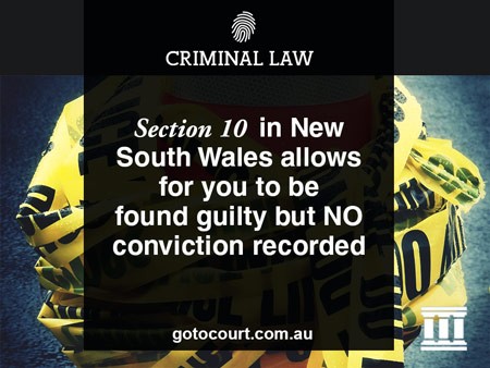 Section 10 in New South Wales allows for you to be found guilty but no conviction recorded