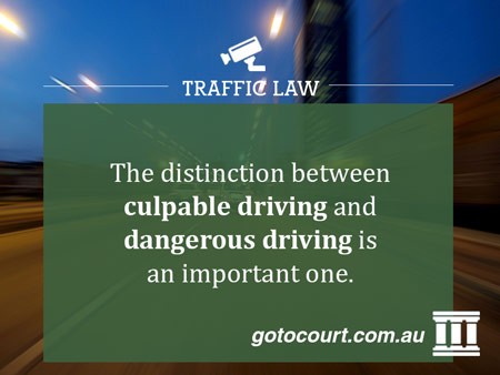 The distinction between culpable driving and dangerous driving is an important one.
