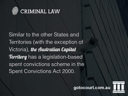 Similar to the other States and Territories (with the exception of Victoria), the Australian Capital Territory has a legislation-based spent convictions scheme in the Spent Convictions Act 2000.