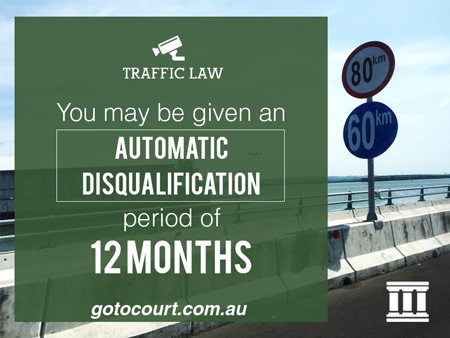 You may be given an automatic disqualification period of 12 months