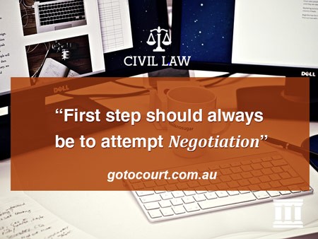 In queensland the first step of debt recovery should always be to attempt negotiation 
